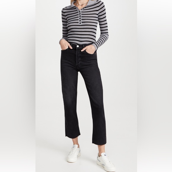 NWT RE/DONE 70s High-Rise Stove Pipe Straight-Leg Jeans - Picture 2 of 11